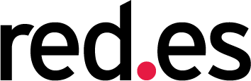 Logotipo de red.es, entidad pública encargada de promover la transformación digital en España, con un diseño moderno que incluye el texto "red" en negro y el dominio ".es" en color rojo.